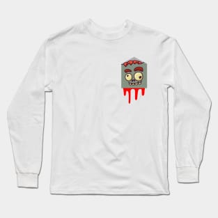 Halloween cute pocket zombie Long Sleeve T-Shirt